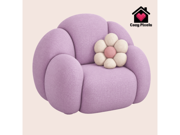 Sims 4 Daisy Cozy Armchair By CozyPixels01