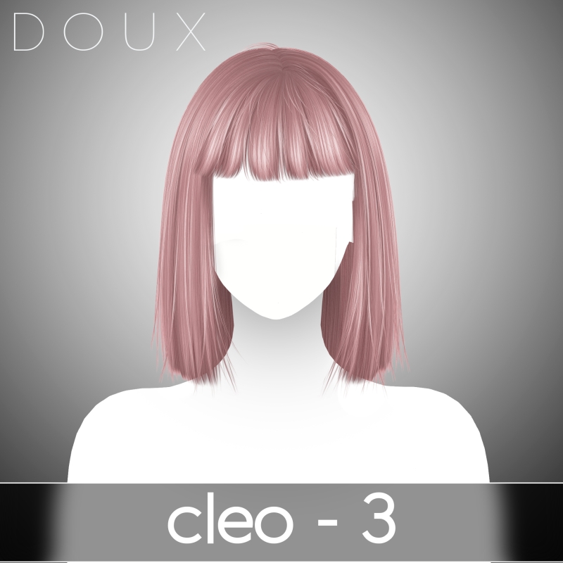 Alpha DOUX Cleo Hairstyle STYLE 1 FREE by douxhair - The Sims 4 Custom Content