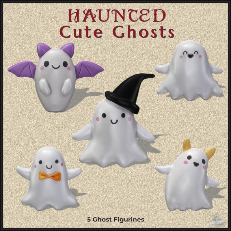 Maxis Match Haunted Series Cute Ghosts by mde - The Sims 4 Custom Content