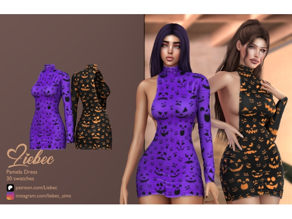 Sims 4 LIEBEC CC: PAMELA DRESS