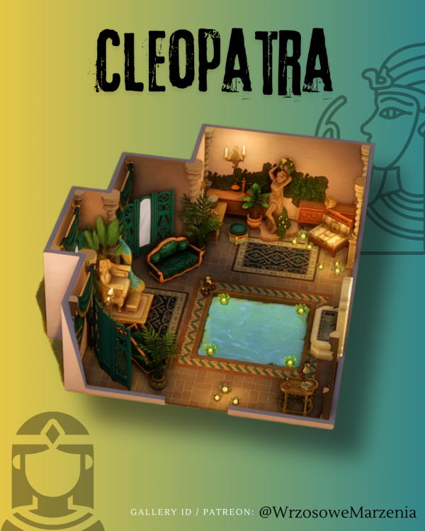 Maxis Match Cleopatra Room Sim by wrzosowemarzenia - The Sims 4 Custom Content