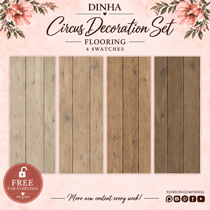 Alpha Circus Decoration Set FLOOR by dinhagamer - The Sims 4 Custom Content