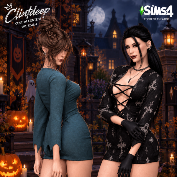 Alpha Clintdeep Hecate Mini Dress by clintdeep - The Sims 4 Custom Content