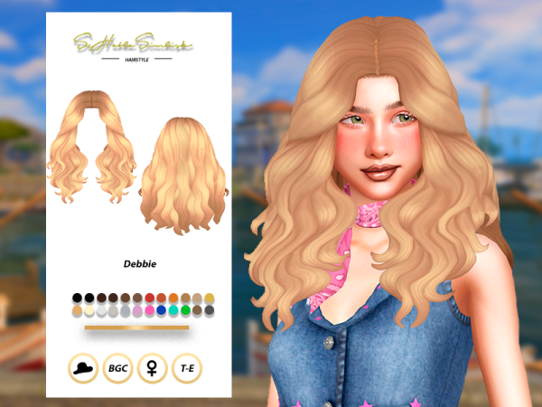 Sims 4 Debbie Hairstyle by sehablasimlish