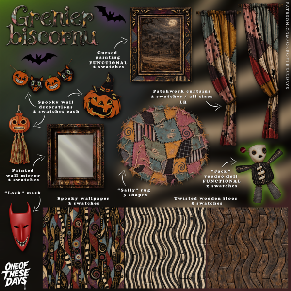 Alpha OOTD BuildBuy Grenier Biscornu by oneofthesedays - The Sims 4 Custom Content