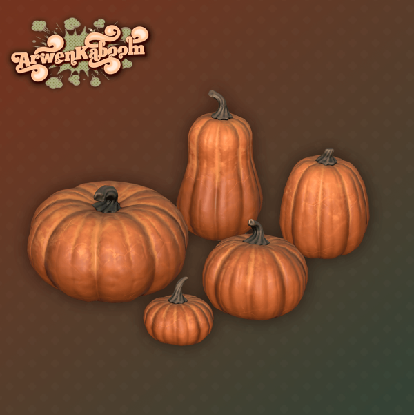 Mix Crooked Pumpkin Shop Pumpkins by arwenkaboom - The Sims 4 Custom Content