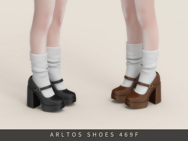 Sims 4 Mary Jane heels with socks by Arltos