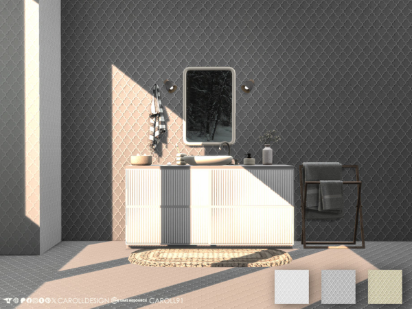 Sims 4 Arabesco Tile Wall