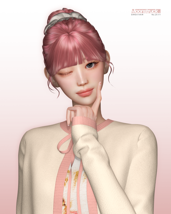 Alpha [SIMS4] HAIR NO025 V1 by simsfinds - The Sims 4 Custom Content