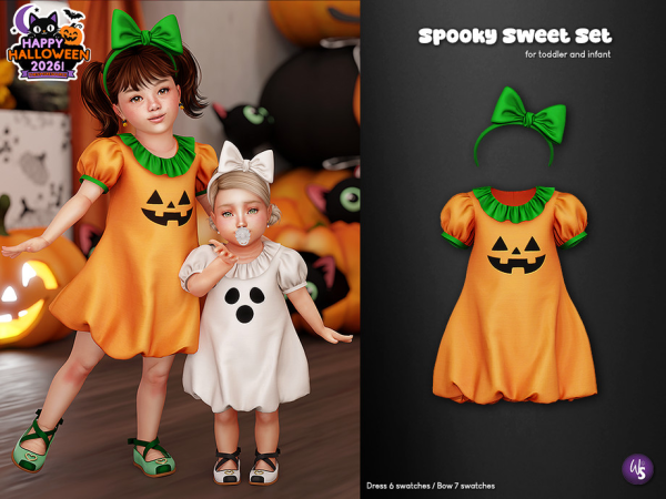 Sims 4 Spooky Sweet Set for toddler and infant by WisteriaSims