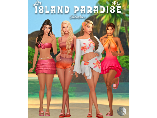 Sims 4 CAMUFLAJE - Island Paradise Collection