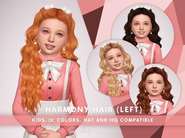 Sims 4 Harmony Hair Kids LEFT