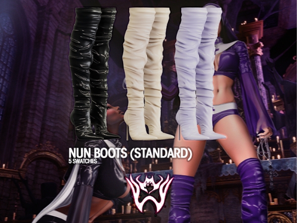 Sims 4 WUHEIN - Nun Boots (Standard Version)