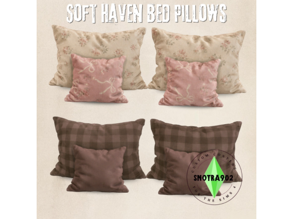 Sims 4 Soft Haven Bed Pillows By Snotra902