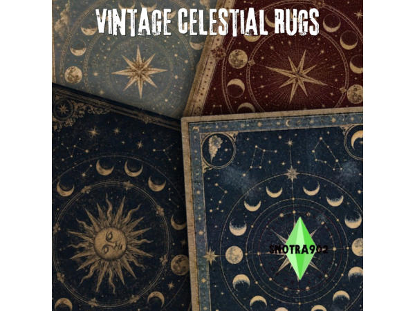Sims 4 Vintage Celestial Rugs By Snotra902