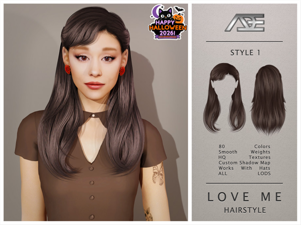 Sims 4 Love Me Hairstyle - Style 1 by Ade_Darma