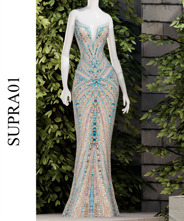 Alpha SUPRA01 GOWN by simsfinds - The Sims 4 Custom Content