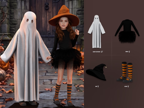 Sims 4 Little Spooks Lookbook