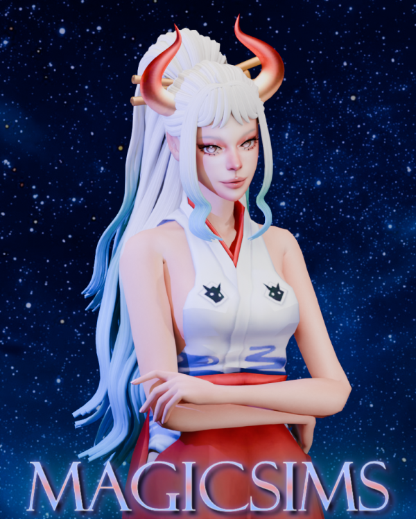 Maxis Match Yamato hair Magic_sims by simsfinds - The Sims 4 Custom Content