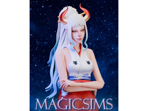 Sims 4 Yamato hair - Magic._.sims