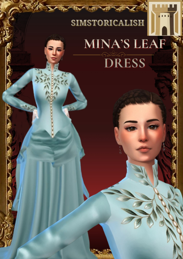 Maxis Match [Simstoricalish] Mina's Leaf Dress by simsfinds - The Sims 4 Custom Content