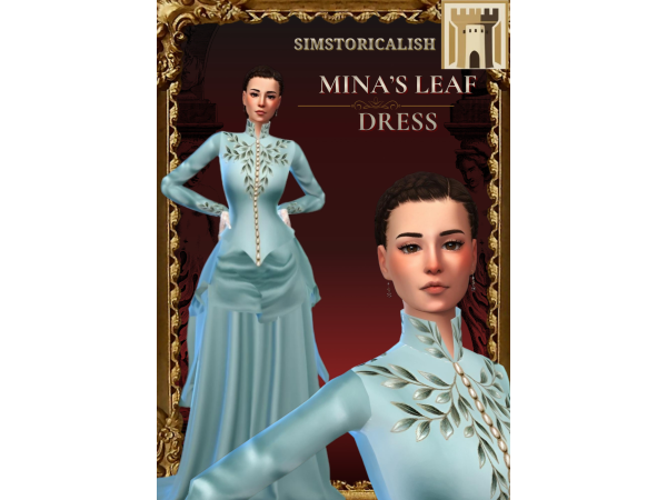 Sims 4 [Simstoricalish] Mina's Leaf Dress