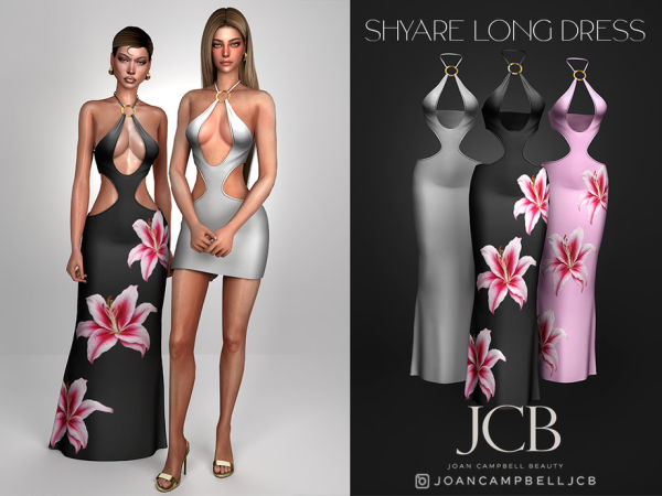 Sims 4 SHYARE LONG AND SHORT DRESS SET by Joan_Campbell_Beauty_
