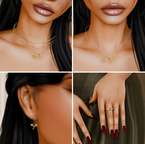Alpha Gold Dragon Set by simsfinds - The Sims 4 Custom Content