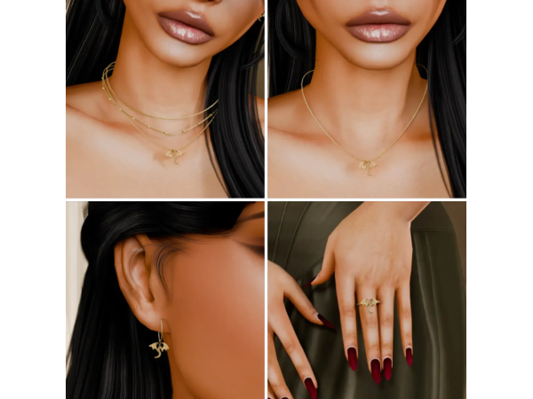 Sims 4 Gold Dragon Set by glitterberrysims