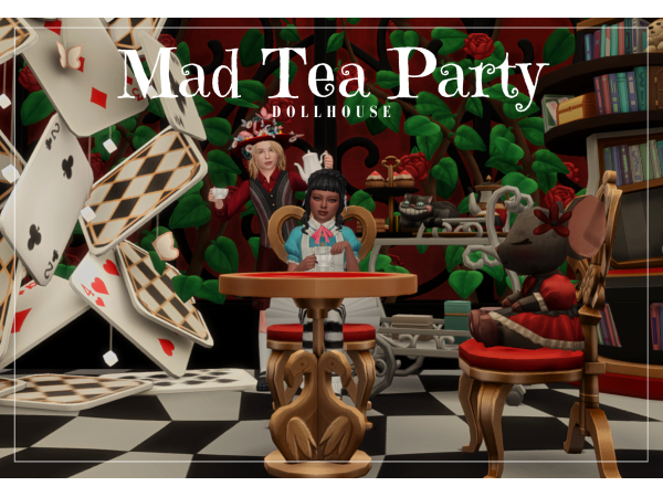 Sims 4 Mad Tea Party Dollhouse by apricitysims