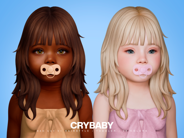 Maxis Match CRYBABY Bad Guy V1 Hairstyle I Toddler (Daylife Sims) - The Sims 4 Custom Content