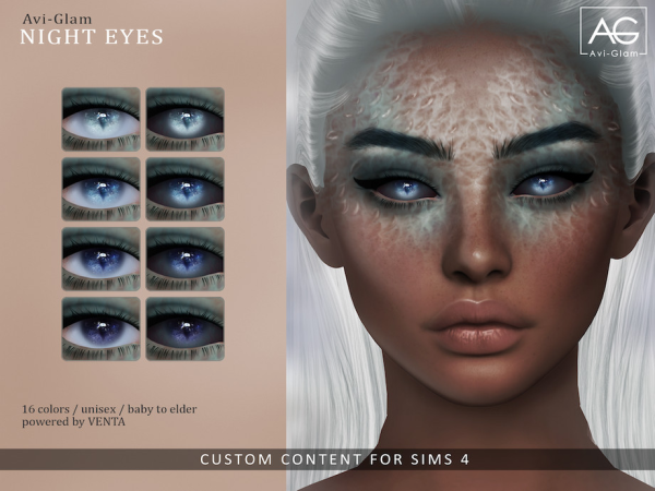 Sims 4 Avi-Glam - Night Eyes by VentaStudio