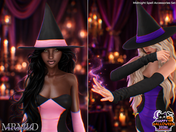 Sims 4 Midnight Spell Accessories Set