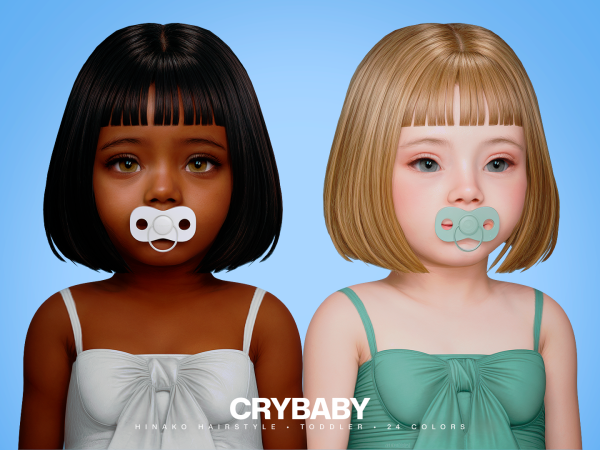 Maxis Match CRYBABY Hinako Hairstyle I Toddler (aharris00britney) by crybaby - The Sims 4 Custom Content
