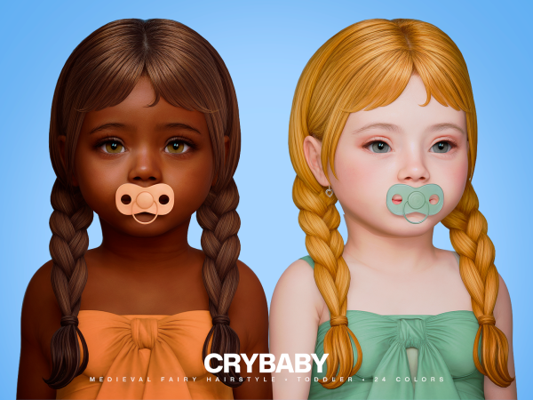 Sims 4 CRYBABY - Medieval Fairy Hairstyle I Toddler (Daylife Sims)