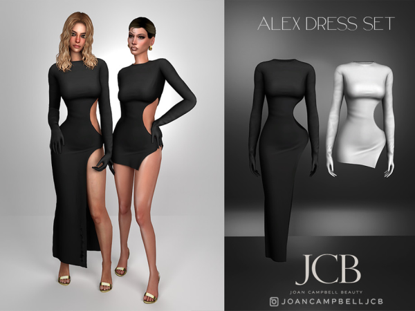 Sims 4 ALEX DRESS SET by Joan_Campbell_Beauty_
