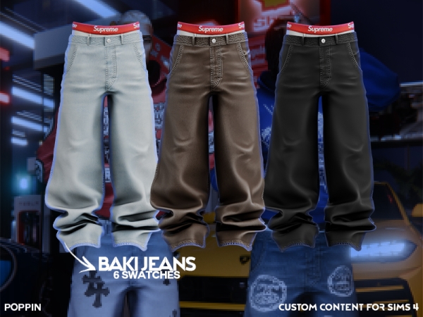 Sims 4 POPPIN - Baki Jeans  (Standard Version)
