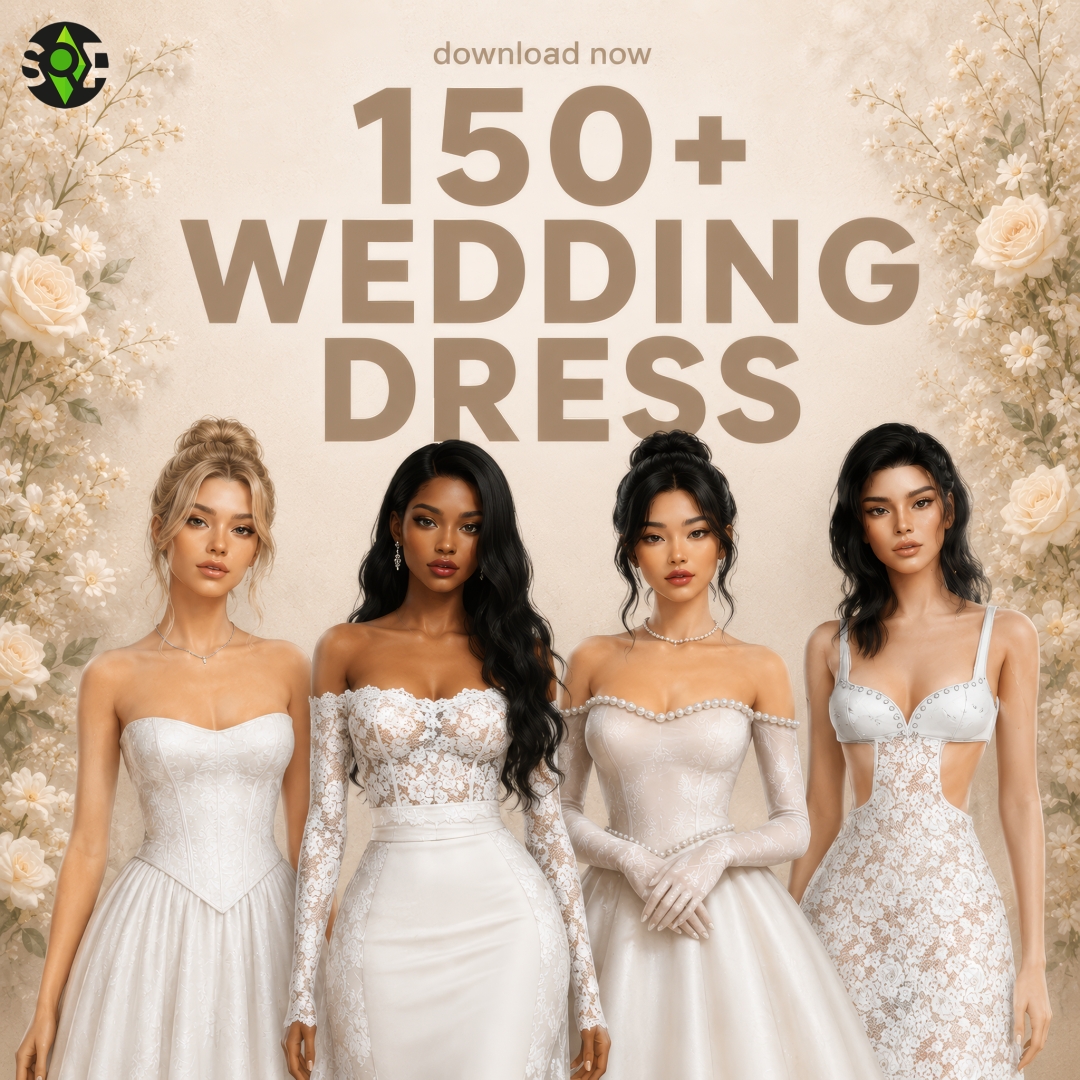 Sims 4 150+ Wedding Dress